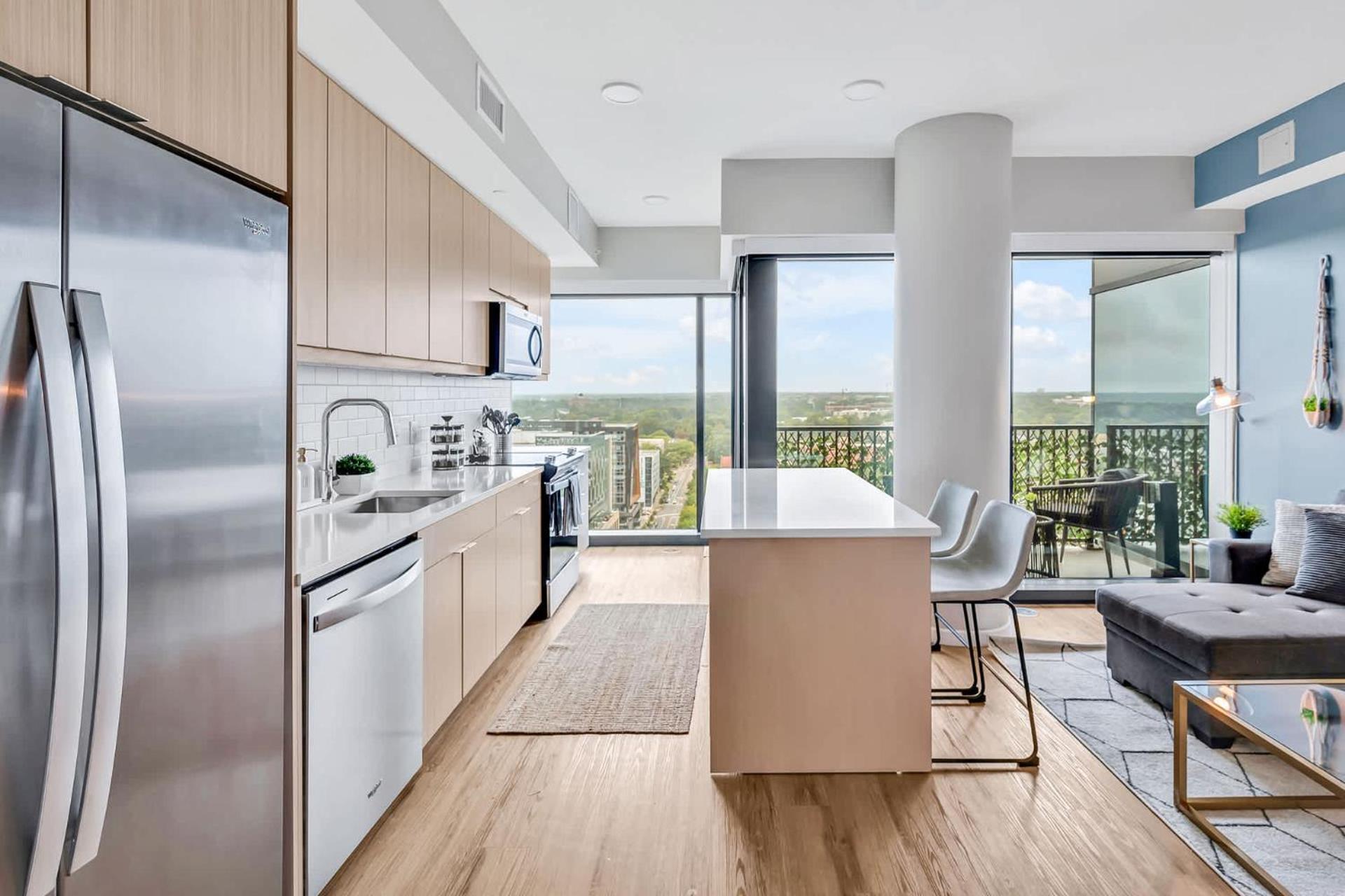 High-Rise Apt Raleigh Free Parking & Sunset View 1 ภายนอก รูปภาพ